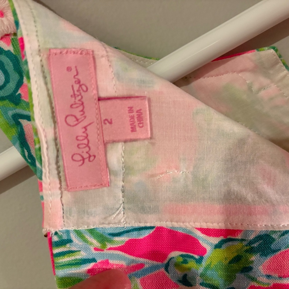 Lilly Pulitzer Pink and Green Tropical Mini Dress - Picture 4 of 6